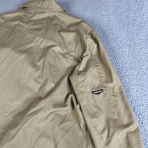 Volcom Stone Boardwear Jacket Mens Large Tan Khaki Streetwear Barn Garage Coat - Picture 5 of 12